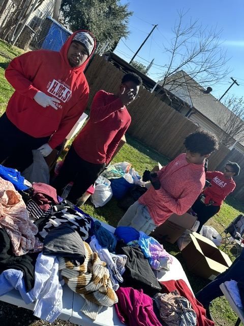 Donated shoes and essentials